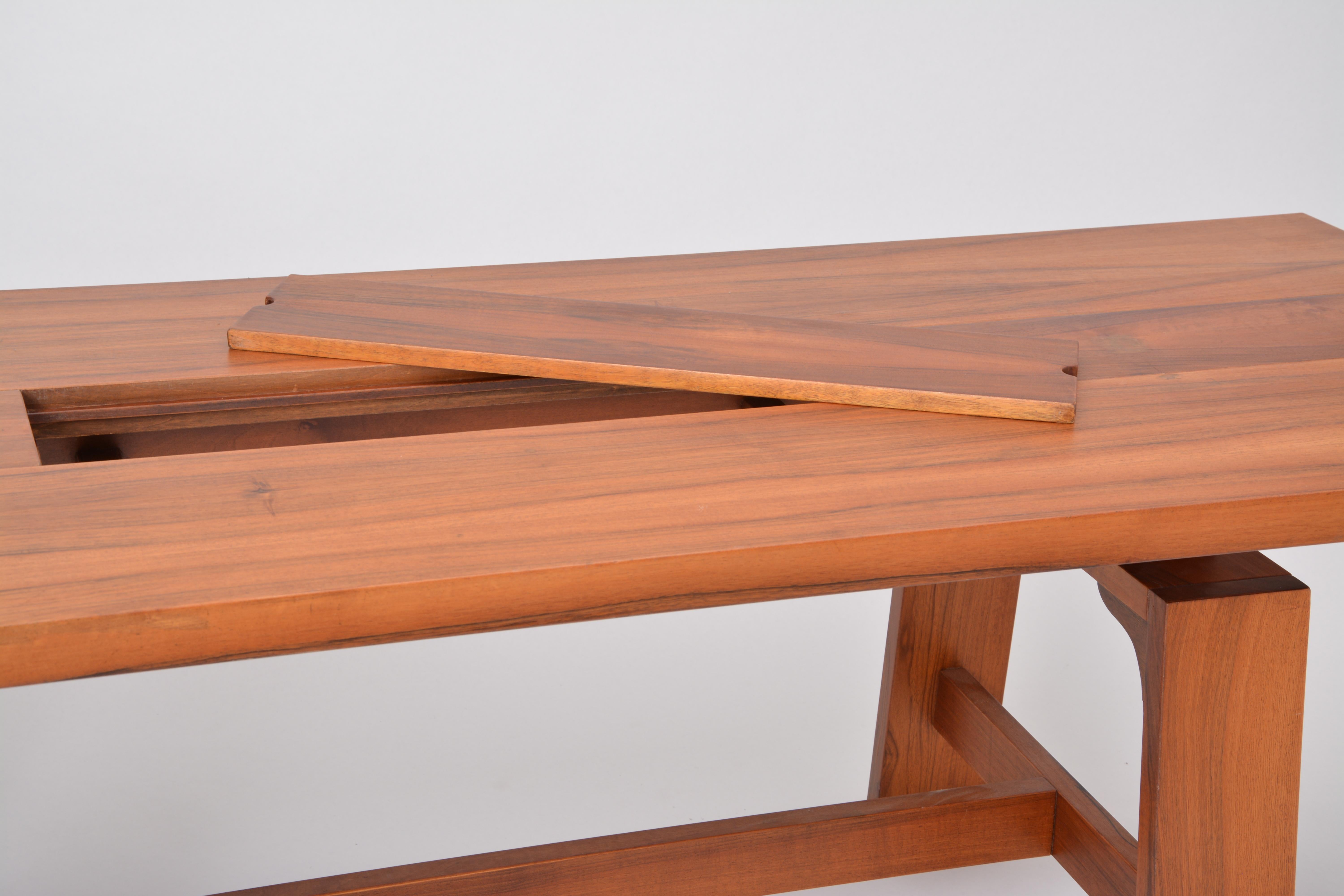 Large Dining Table in Walnut Veneer by Silvio Coppola, Bernini, Italy, 1964 1