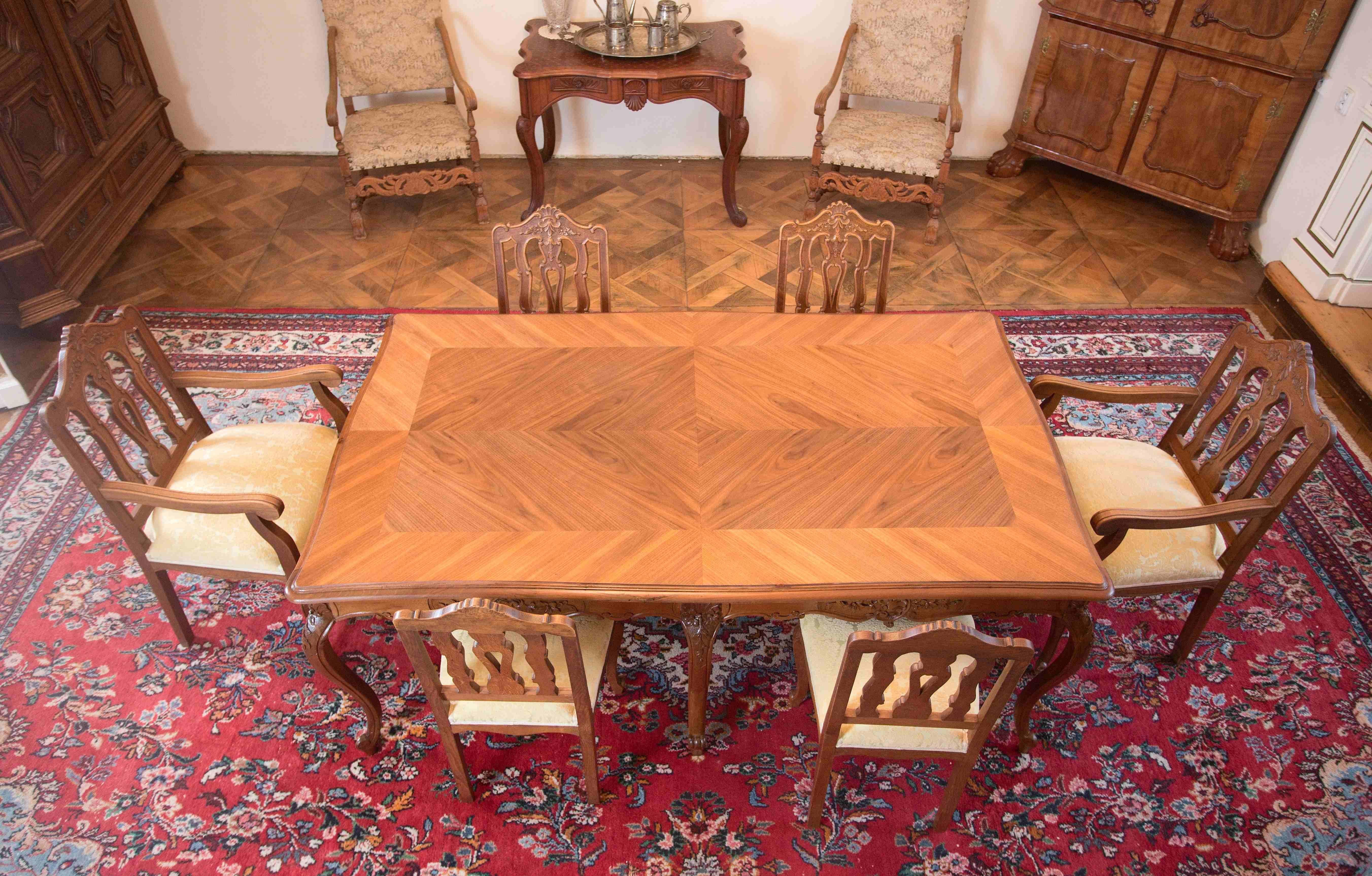 Rococo Large dining table Louis XV For Sale