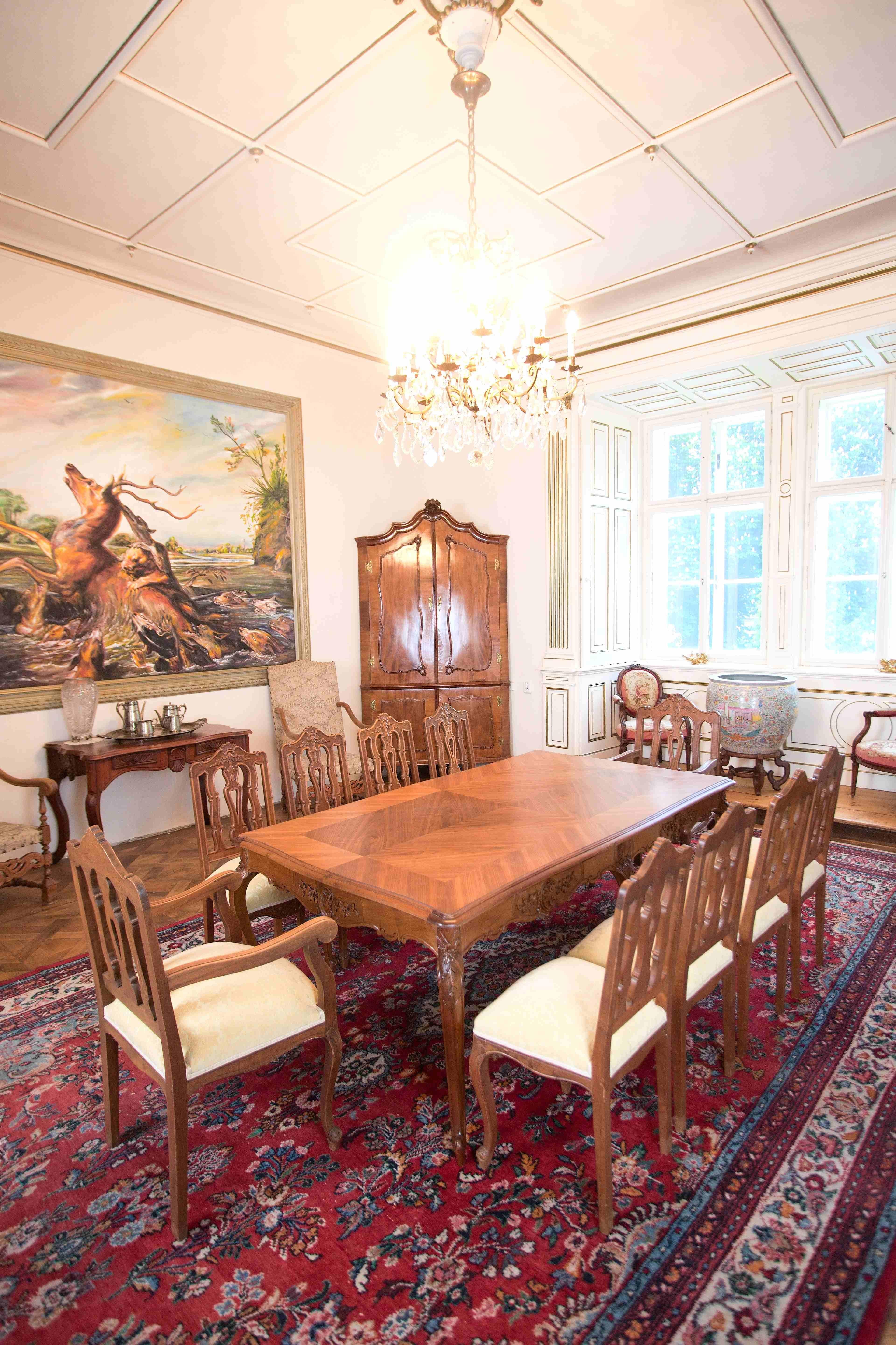 Wood Large dining table Louis XV For Sale
