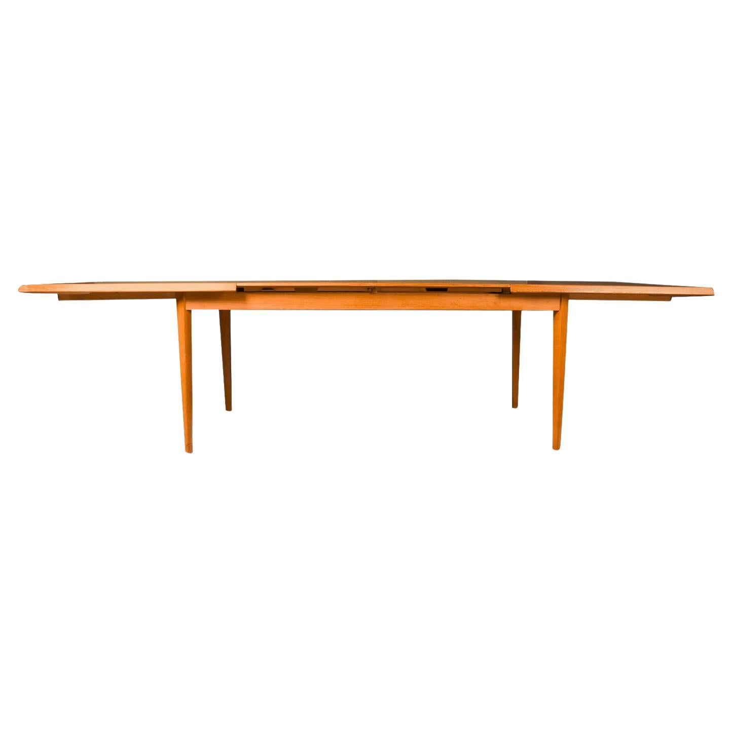 Großer Esstisch Mid Century Teak Dänisch Ausziehbar