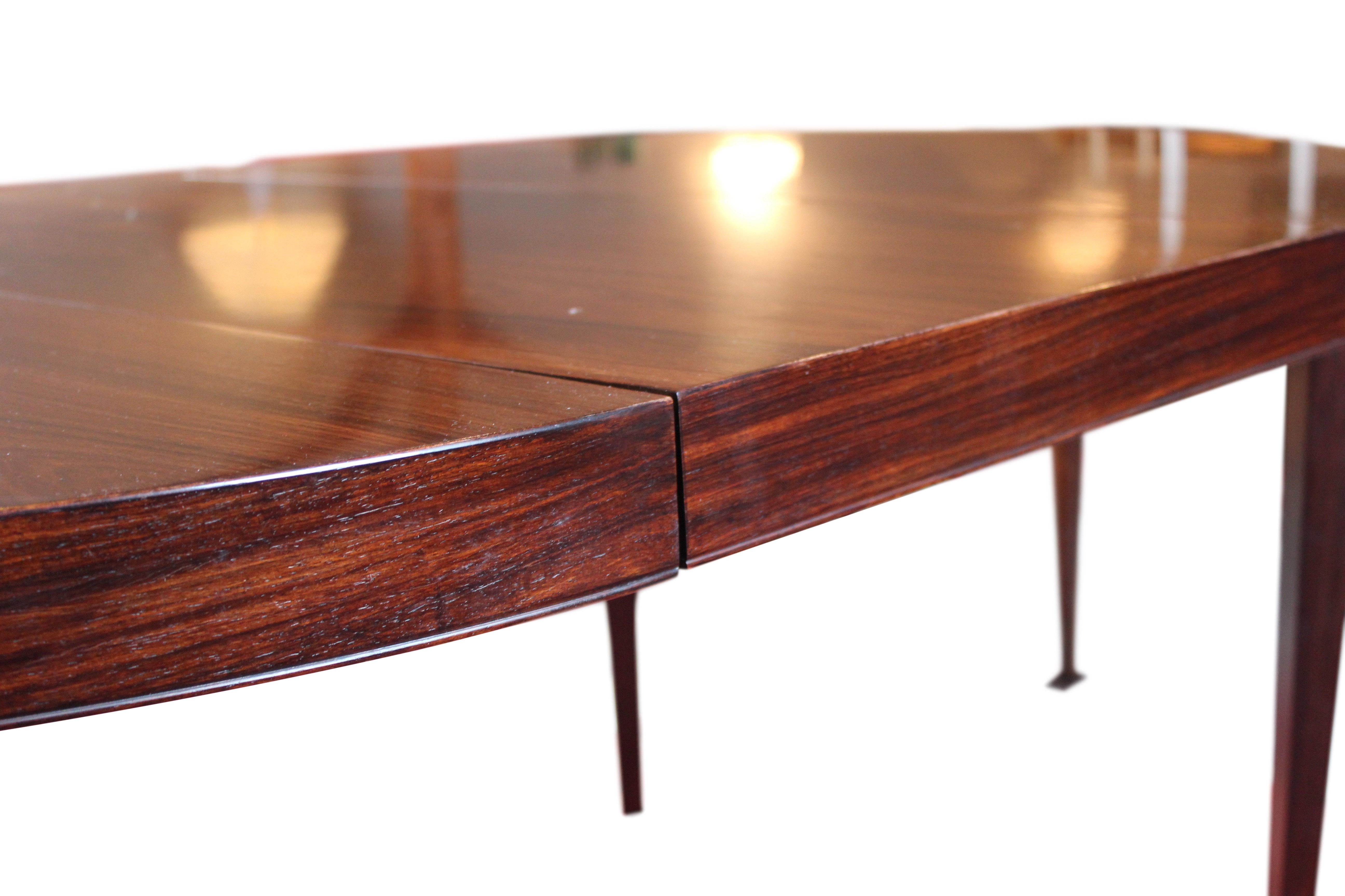 Danish Large Dining Table of Rosewood by Severin Hansen for Haslev, 1960s
