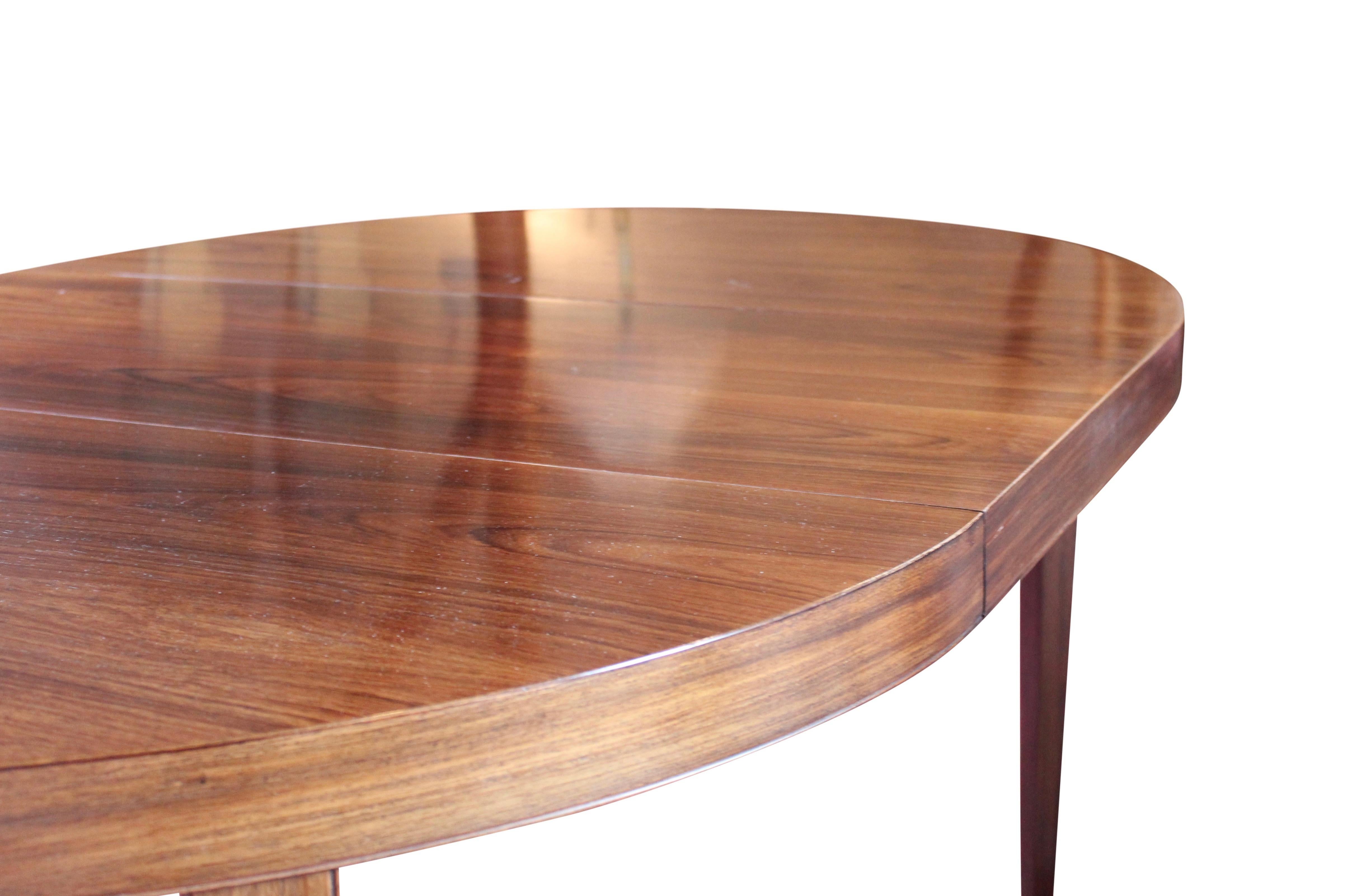 Large Dining Table of Rosewood by Severin Hansen for Haslev, 1960s 1