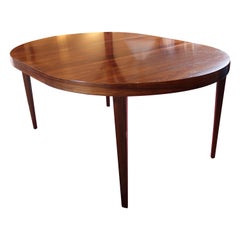 Large Dining Table of Rosewood by Severin Hansen for Haslev, 1960s