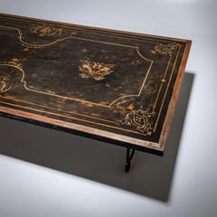 Grande table à manger sur pied en fer forgé, XXe / XXIe siècle
