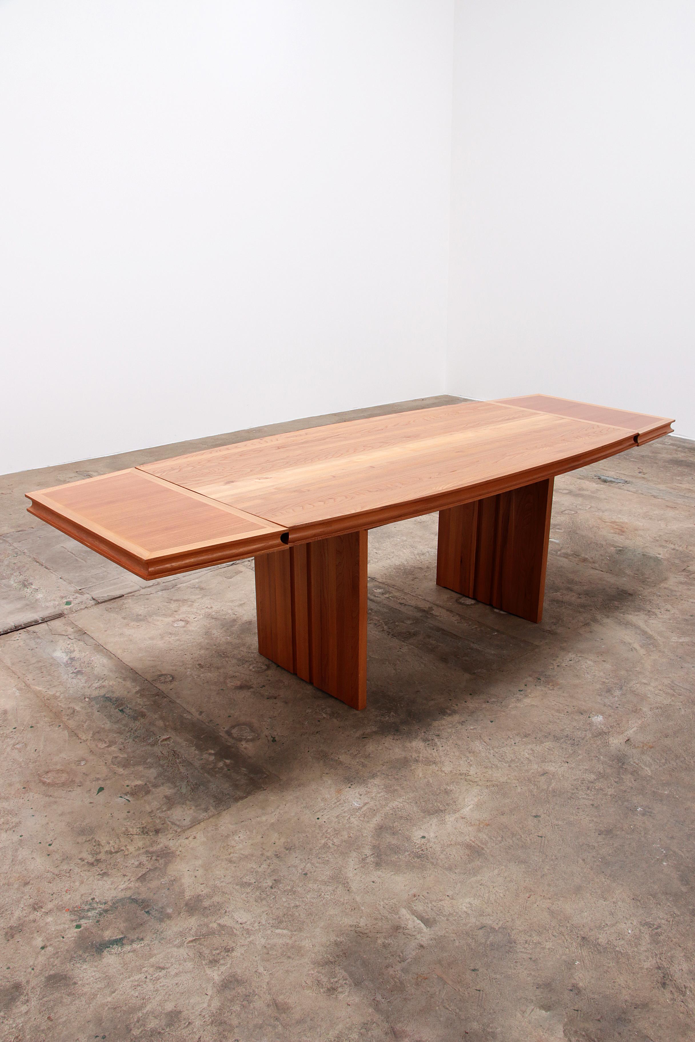 Mid-Century Modern Large dining table or conference table in the style of Pierre Chapo, 1960 France For Sale