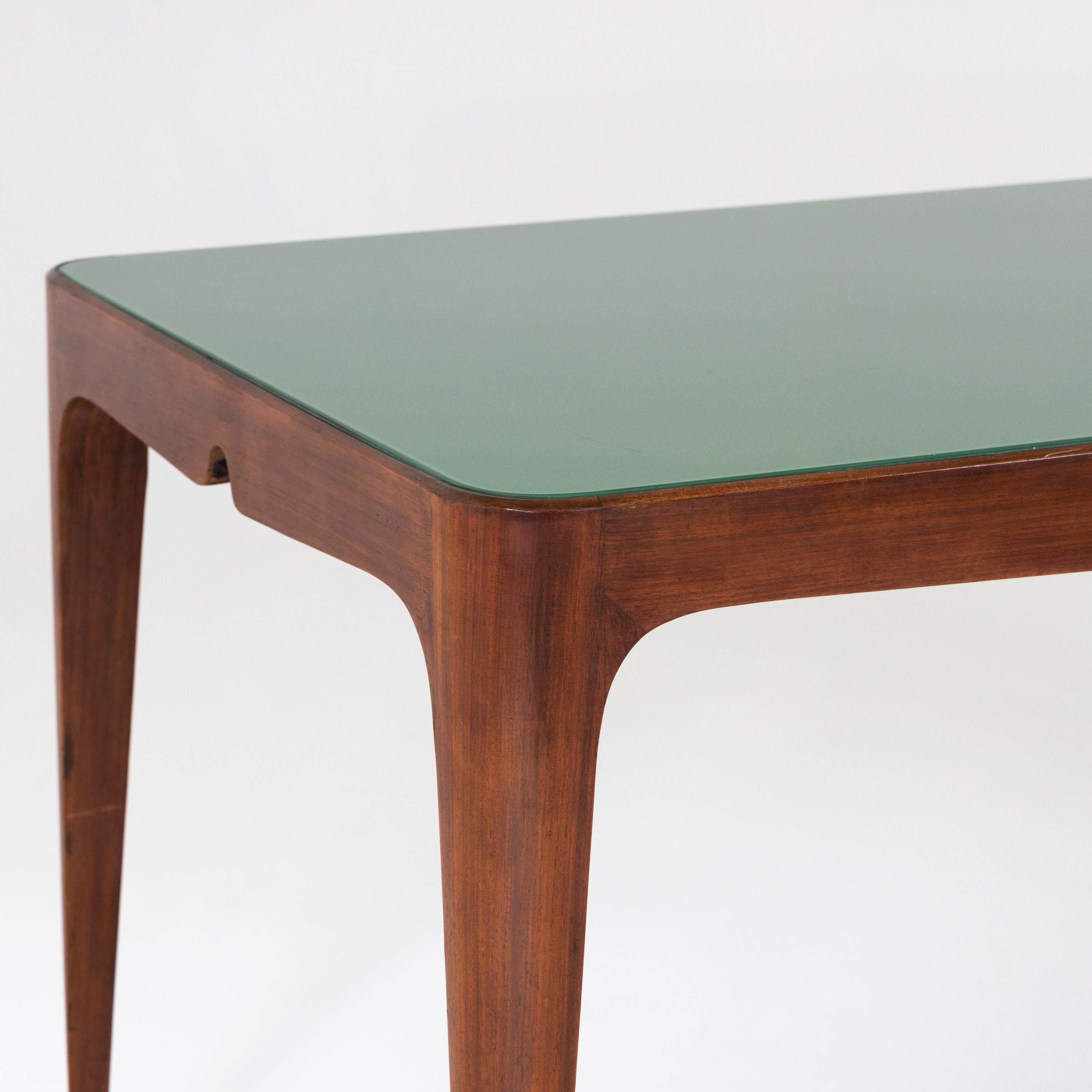 Italian Large Dining Table with Glass Top, Italy, Mid-20th Century