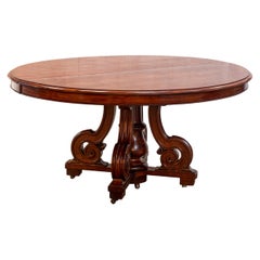 Large Dinner Table in Mahogany, Napoleon III Period