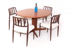 Large Dinning Table by Niels Otto Moller, in Teak, Denmark, 1960, Brown Color
