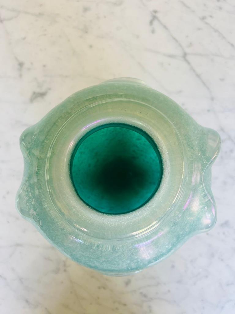 Große Vase aus grünem Murano-Glas 