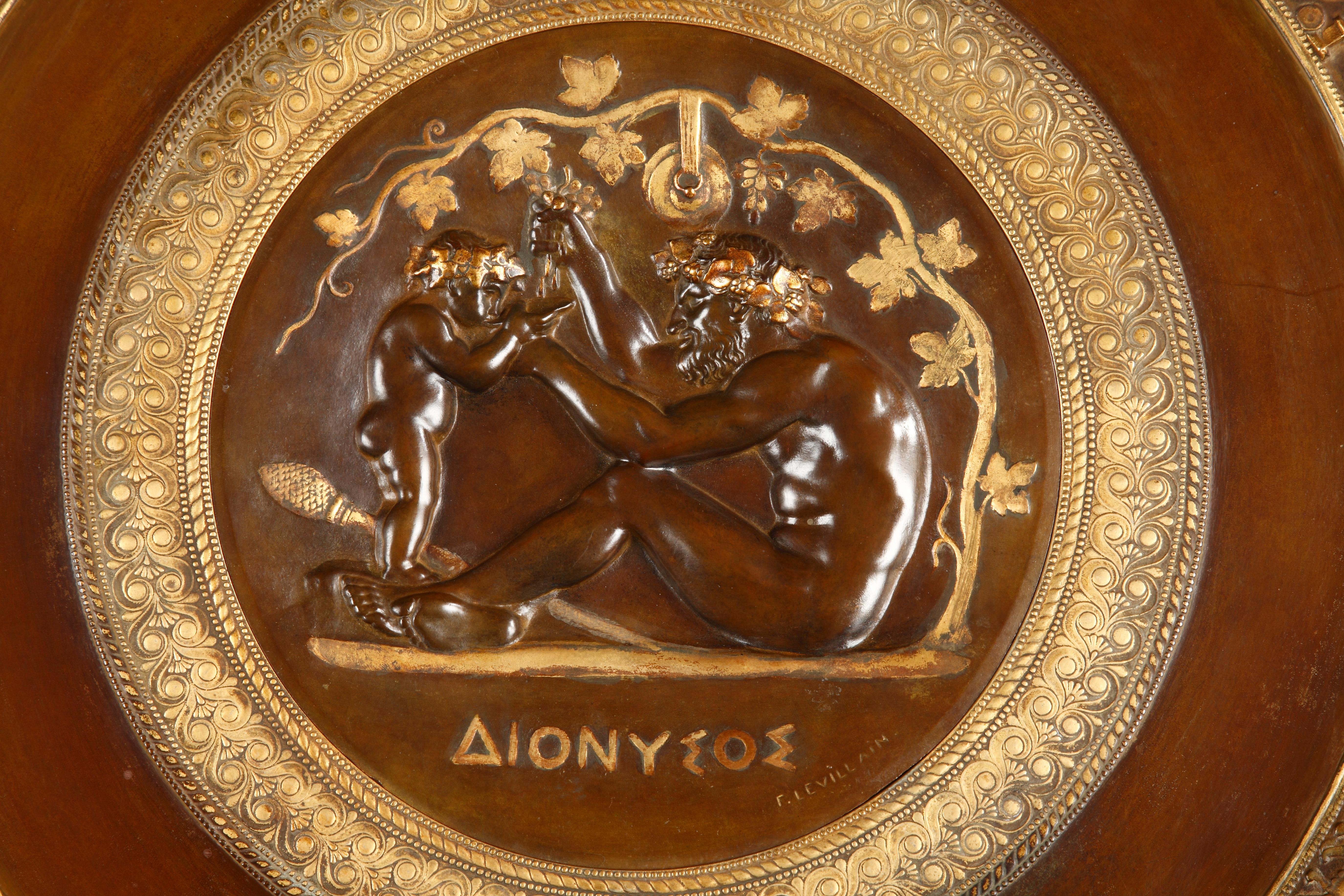 Classical Greek Large “Dionysos” Display Dish by F. Levillain and F. Barbedienne