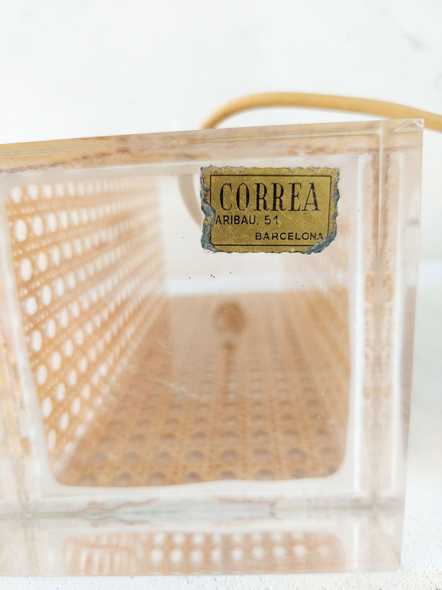 Lámpara de sobremesa grande Dior Homestyle Caña tejida en plexiglás en venta 2