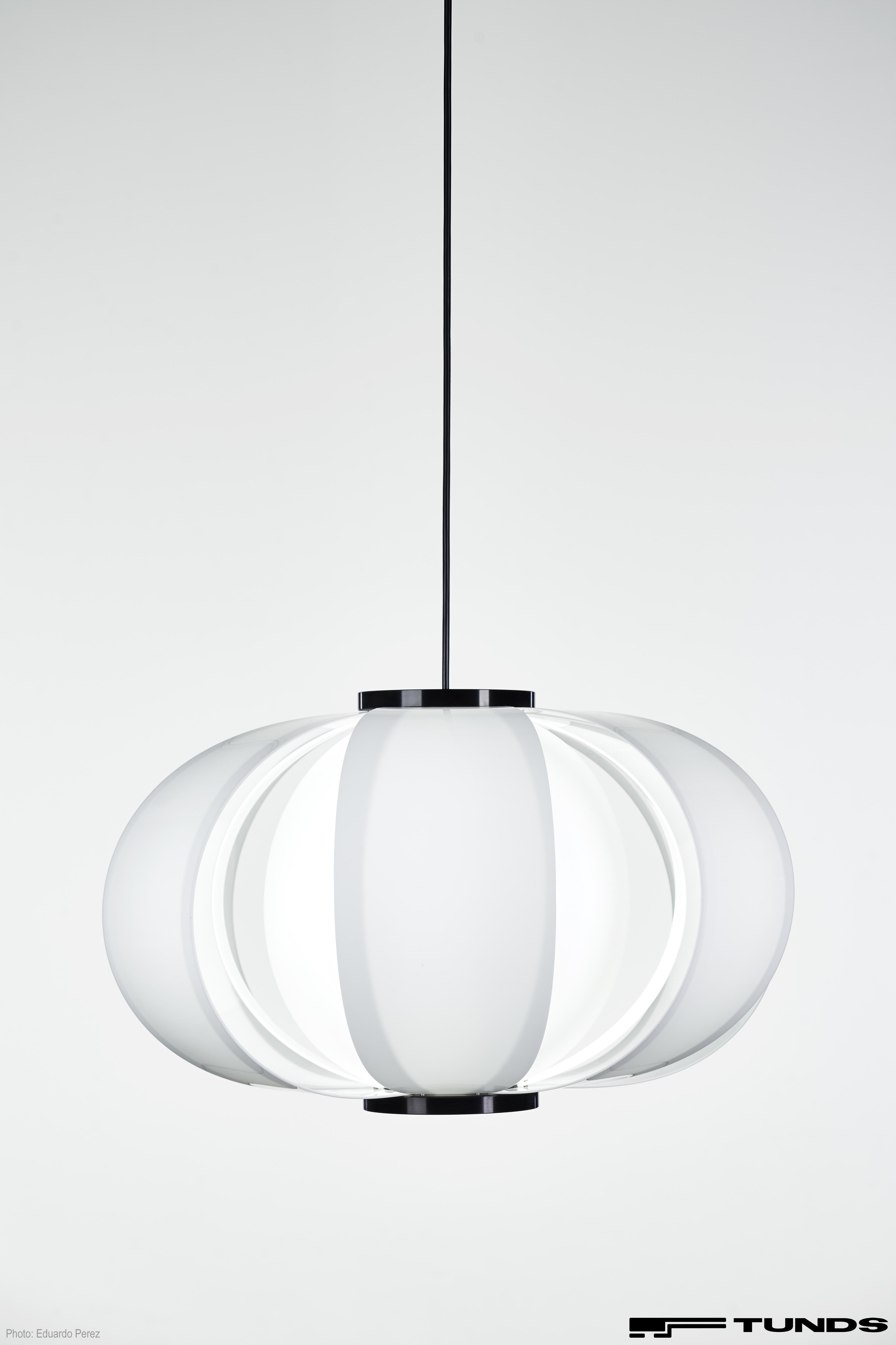 Large 'Disa' Suspension Lamp in White by J.A. Coderch for Tunds In New Condition For Sale In Glendale, CA