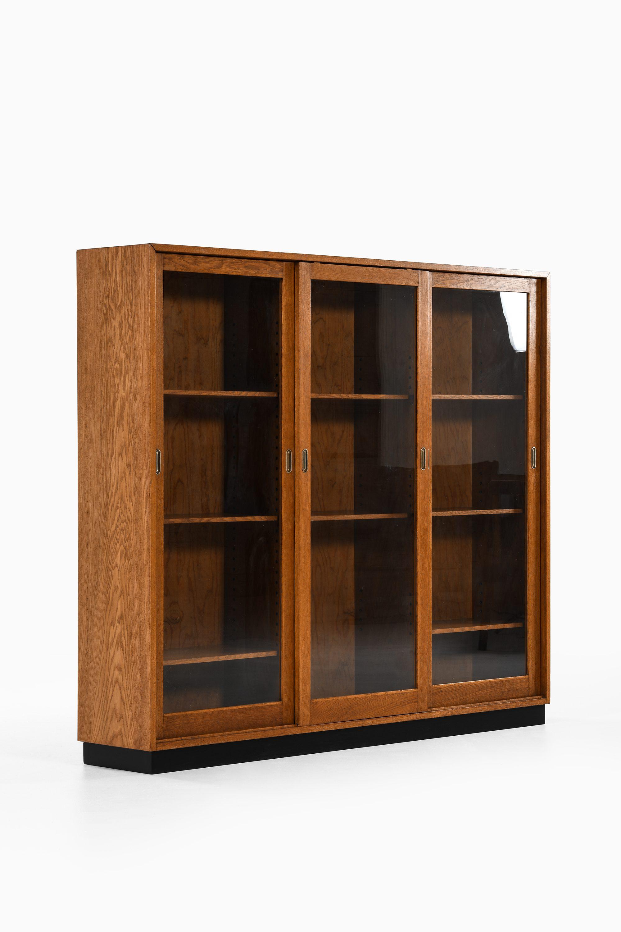 Danish Large Display Cabinet in Oak, Pine and Metal, 1940’s For Sale
