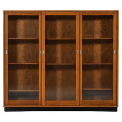 Used Large Display Cabinet in Oak, Pine and Metal, 1940’s