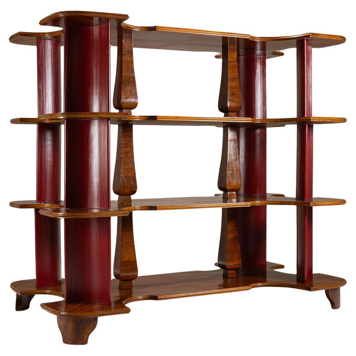 Gran vitrina de madera y laca attr. a Fantoni, Italia ±década de 1950 en venta