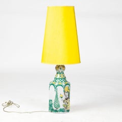 Large, Distinctive Decorative Table Lamp In Glazed Ceramic by Bjørn Wiinblad