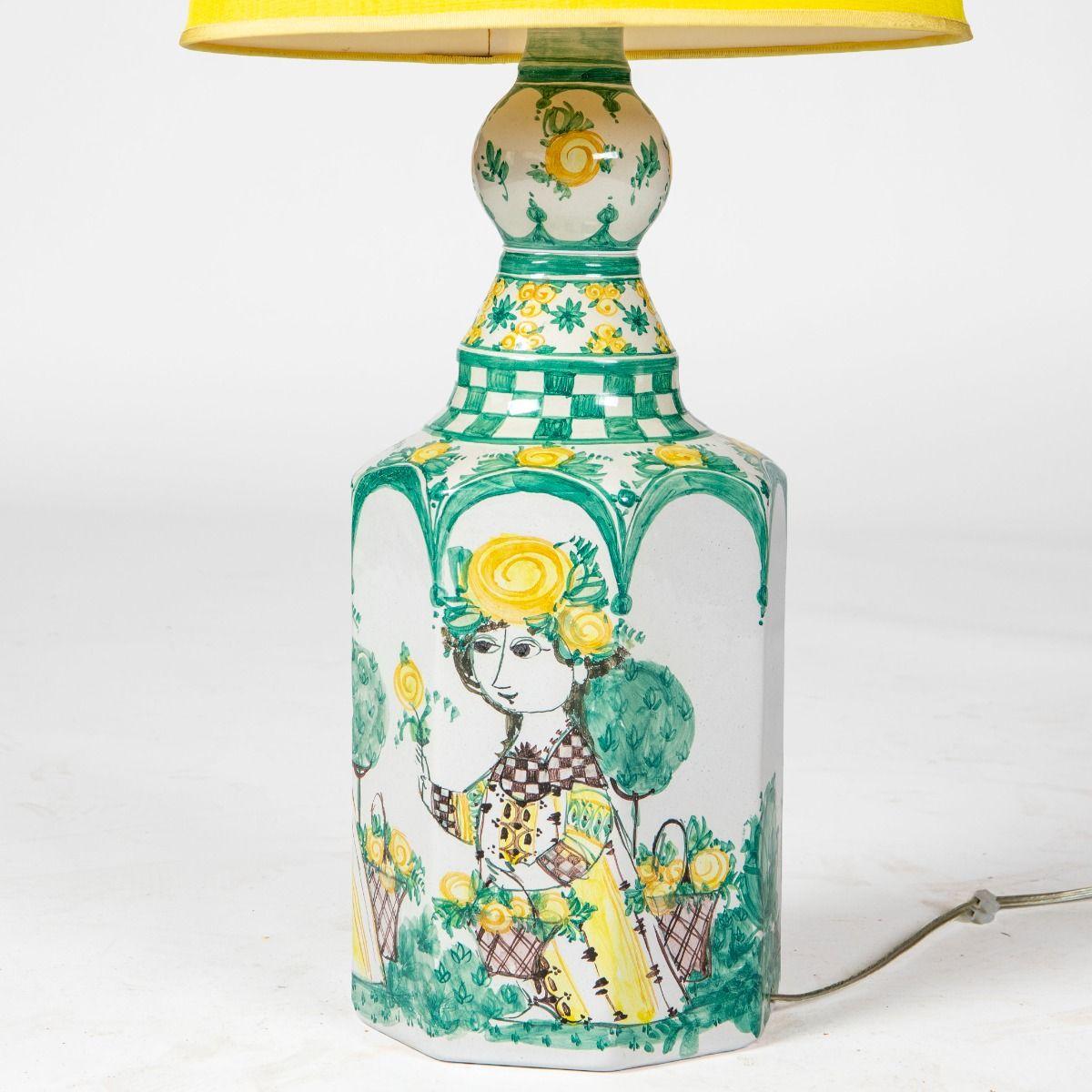 Large, Distinctive Decorative Table Lamp In Glazed Ceramic by Bjørn Wiinblad In Good Condition For Sale In Kastrup, DK