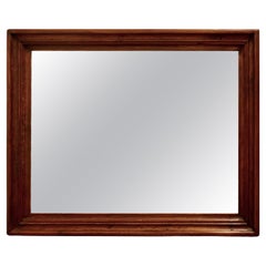 Large Distressed Victorian Wall Mirror with a Moulded Pine Frame