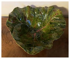 Large Dodie Thayer Sea Grape Leaf Serving or Centerpiece Bowl