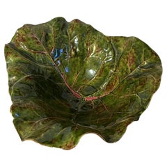 Large Dodie Thayer Sea Grape Leaf Serving or Centerpiece Bowl