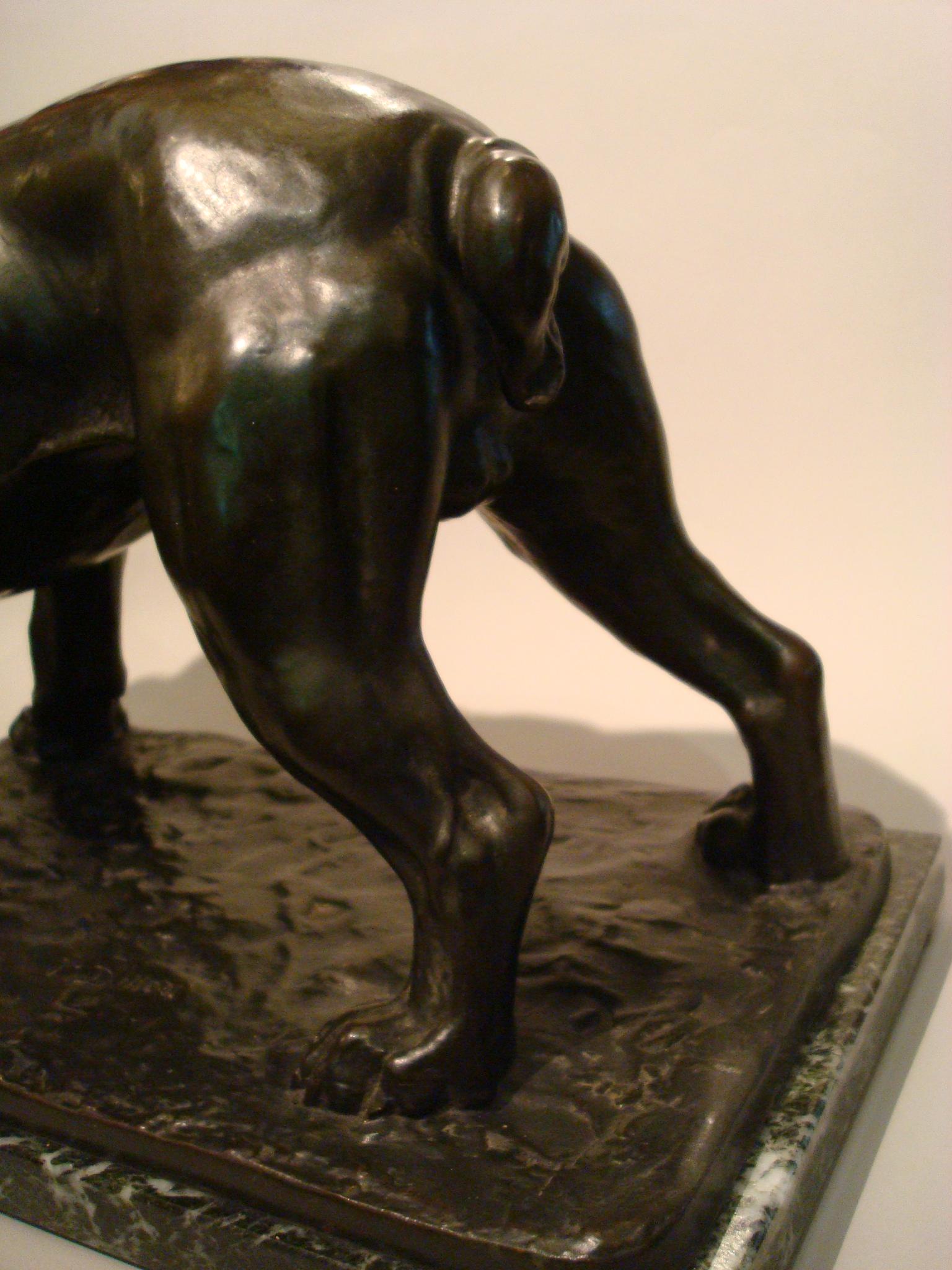 Large Dog English Bulldog Bronze Sculpture, Fritz Diller, Germany, 1910 6