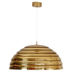 Vintage Large Dome Brass Pendant by Florian Schulz