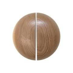 Large DOME Door Handles in Solid Walnut by Estudio Persona