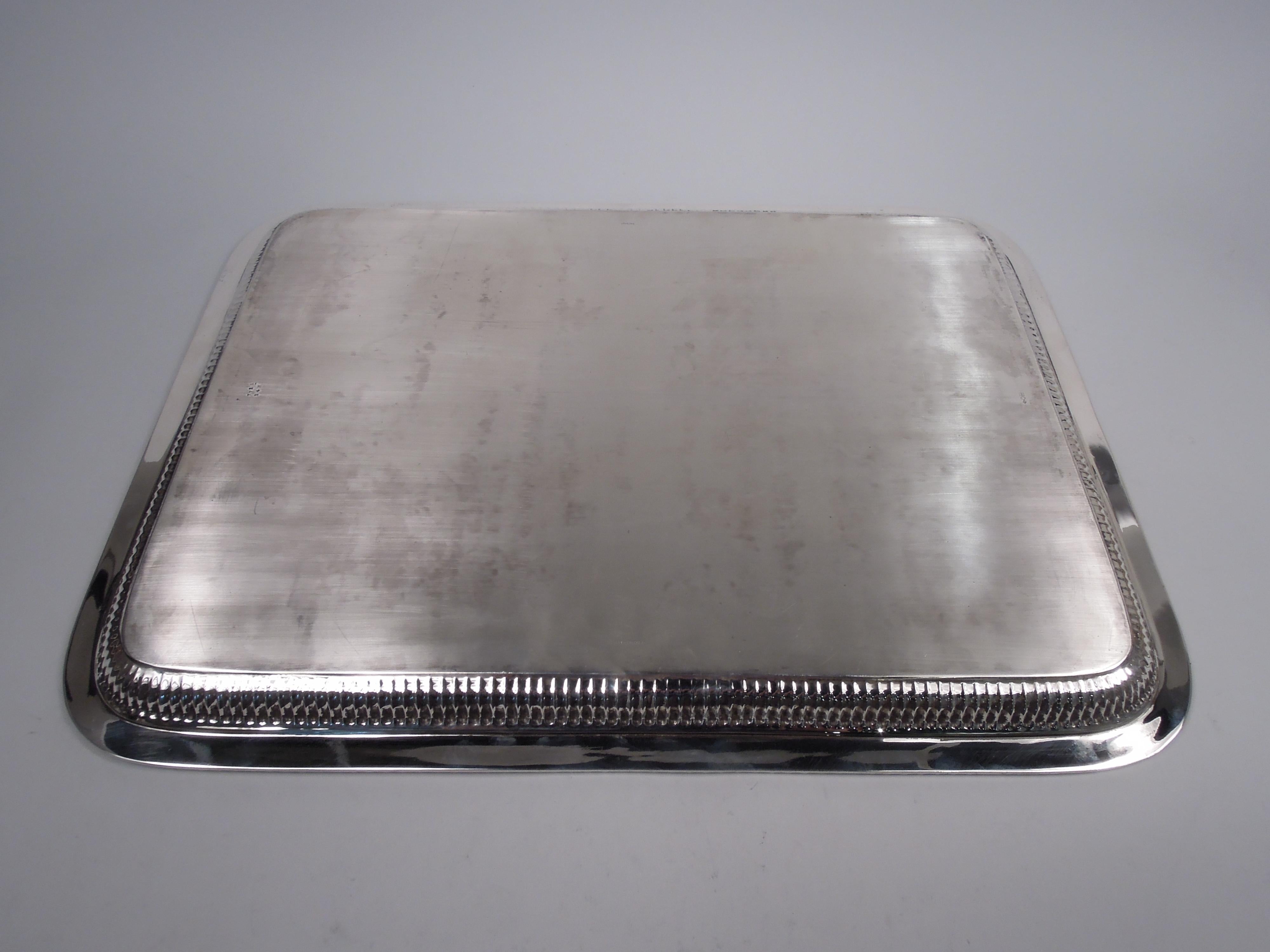 Late 19th Century Large Dominick & Haff Victorian Classical Sterling Silver Tray, 1890 For Sale