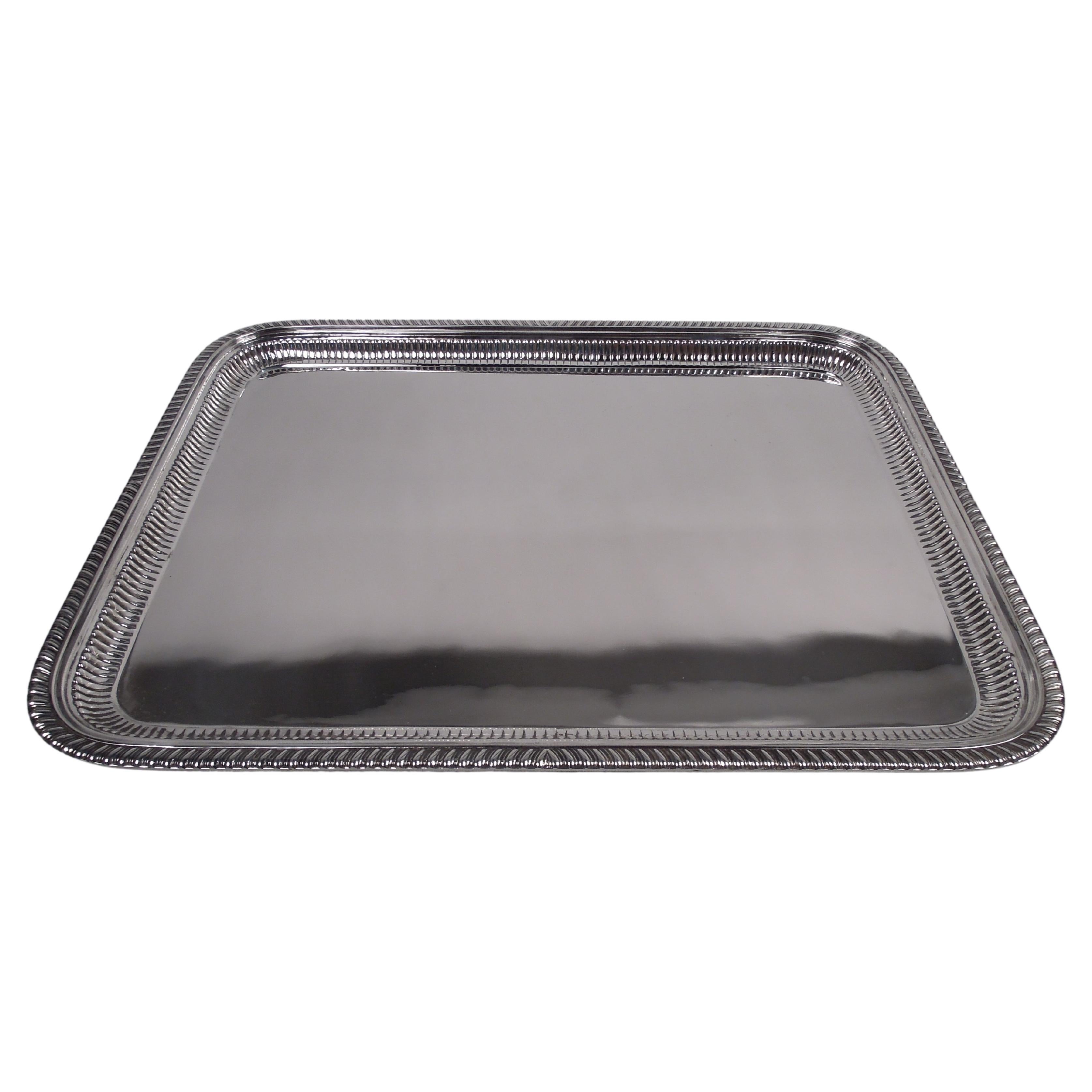 Large Dominick & Haff Victorian Classical Sterling Silver Tray, 1890 For Sale