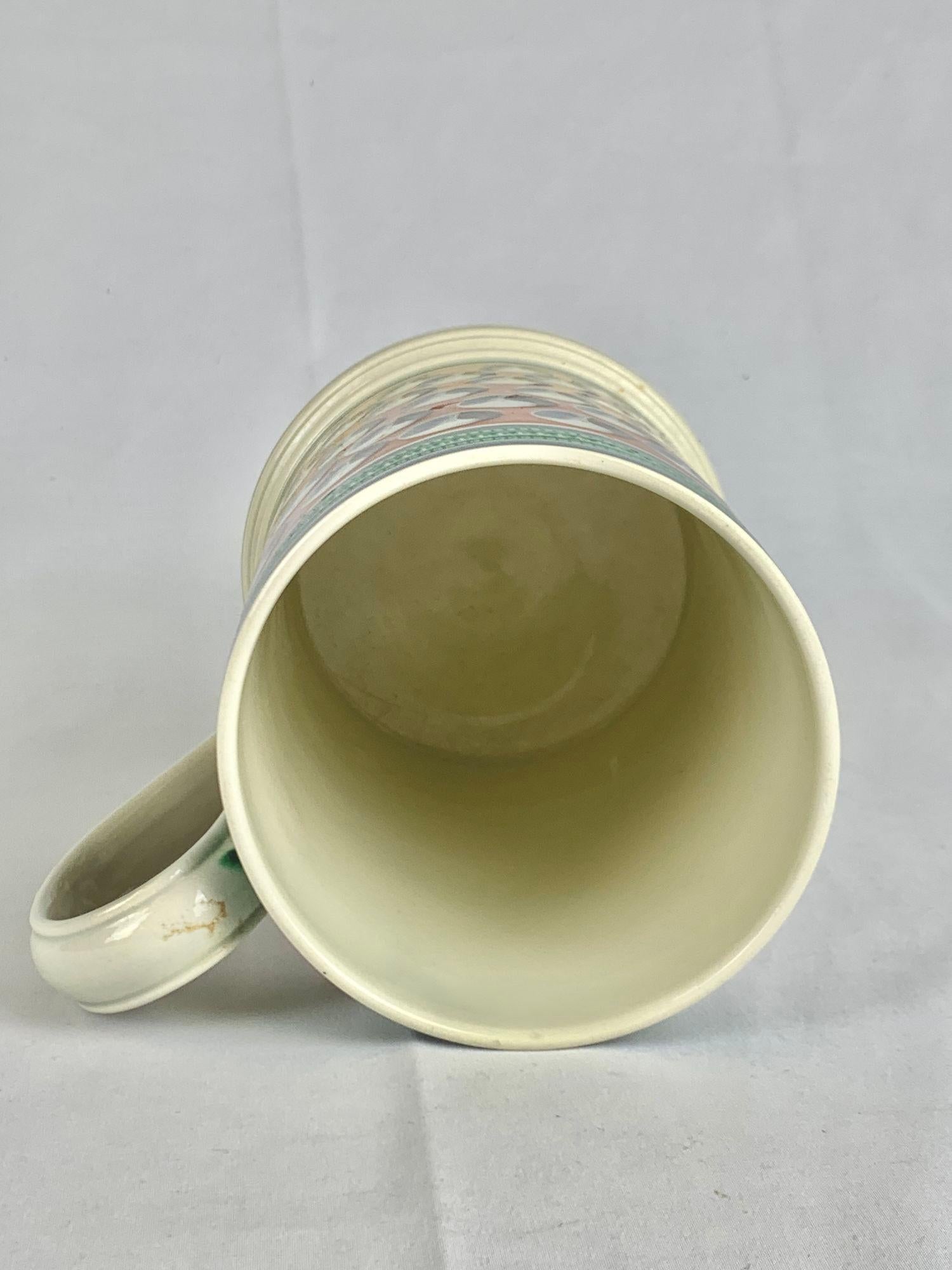 Taza grande de mochaware americano Don Carpentier con decoración de ojos de gato en venta 2