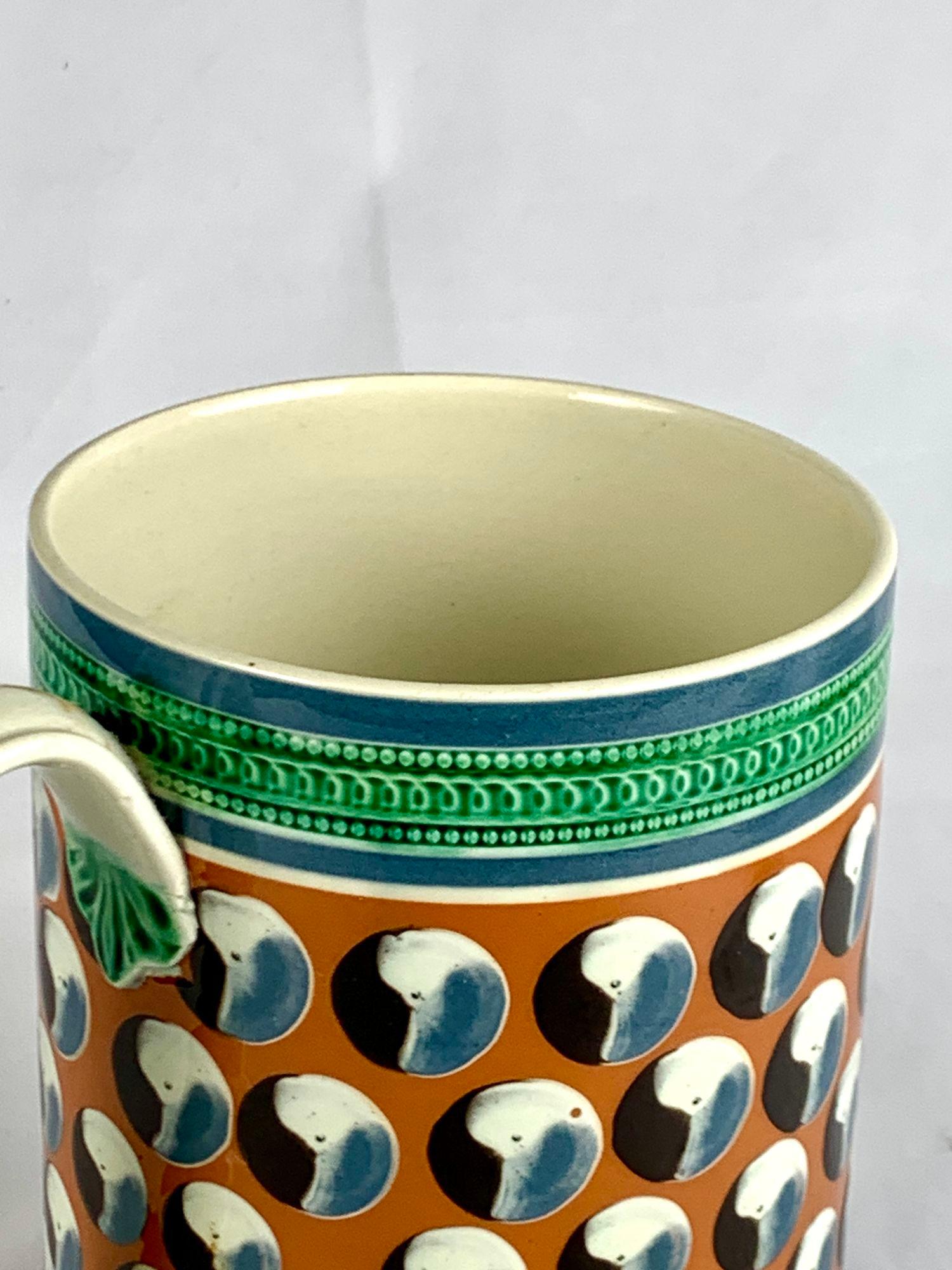 Taza grande de mochaware americano Don Carpentier con decoración de ojos de gato finales del siglo XX en venta