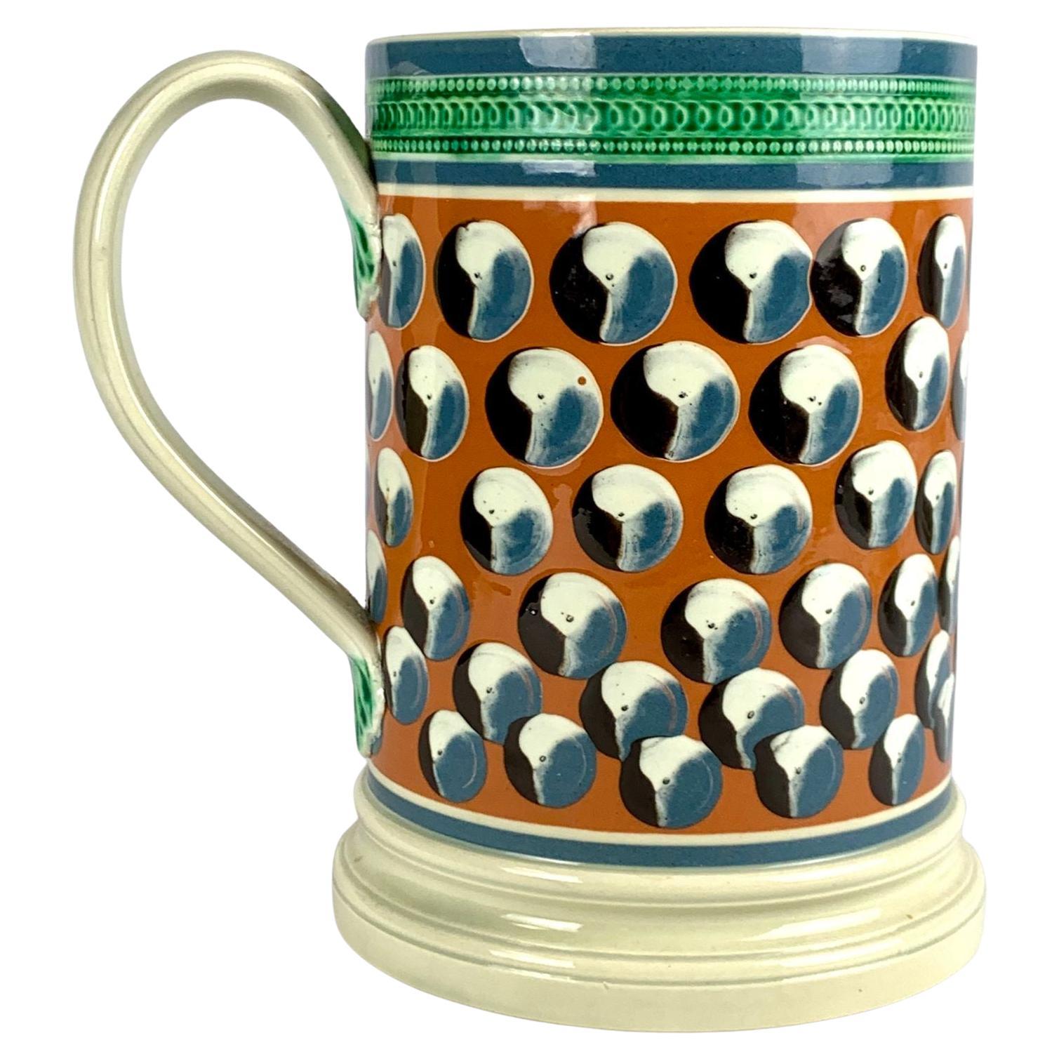Tazza grande Don Carpentier American Mochaware con decorazione a occhio di gatto