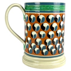 Large Don Carpentier American Mochaware Mug with Cat’s Eye Decoration