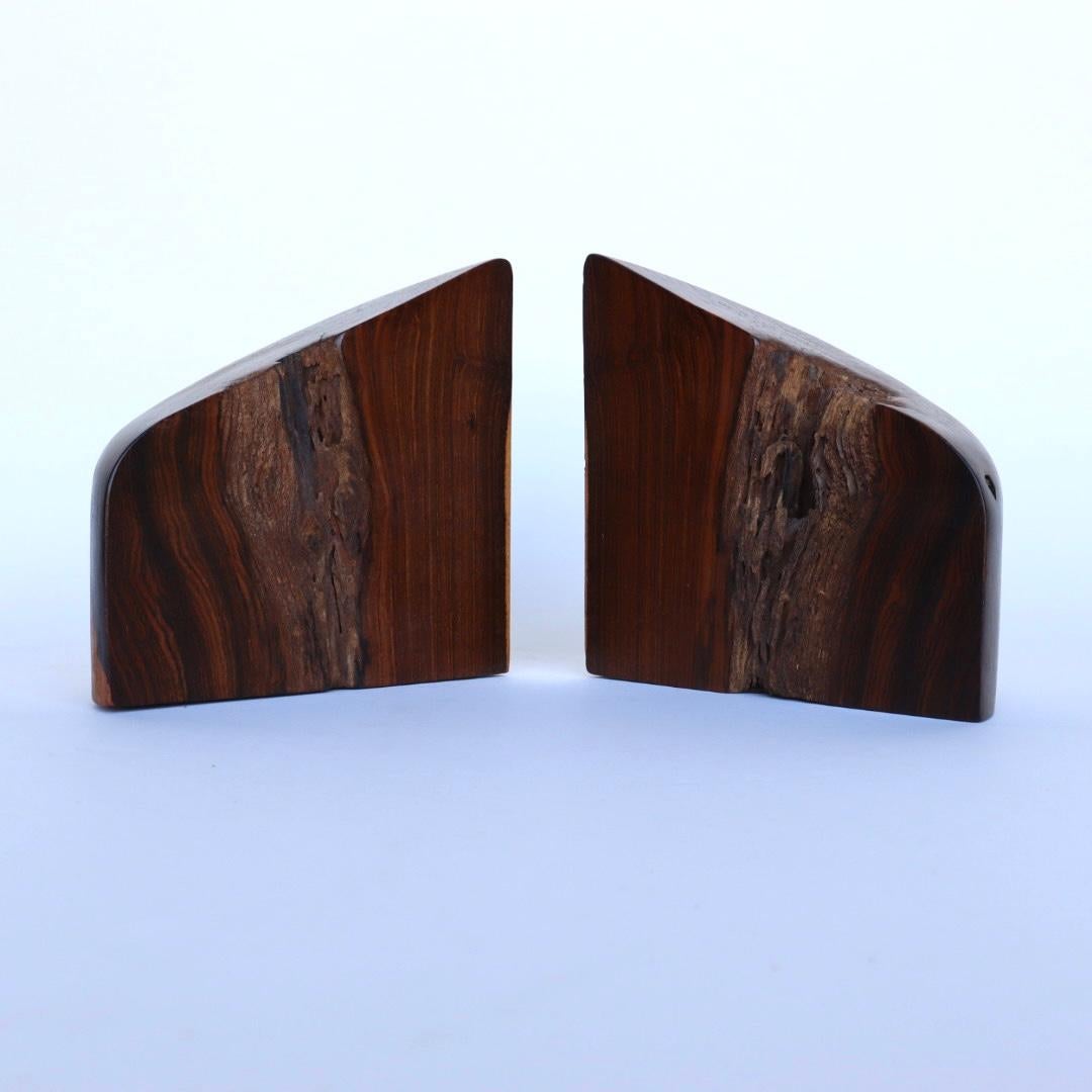 Large Don Shoemaker for Señal Bookends in Solid Cocobolo In Good Condition In San Diego, CA