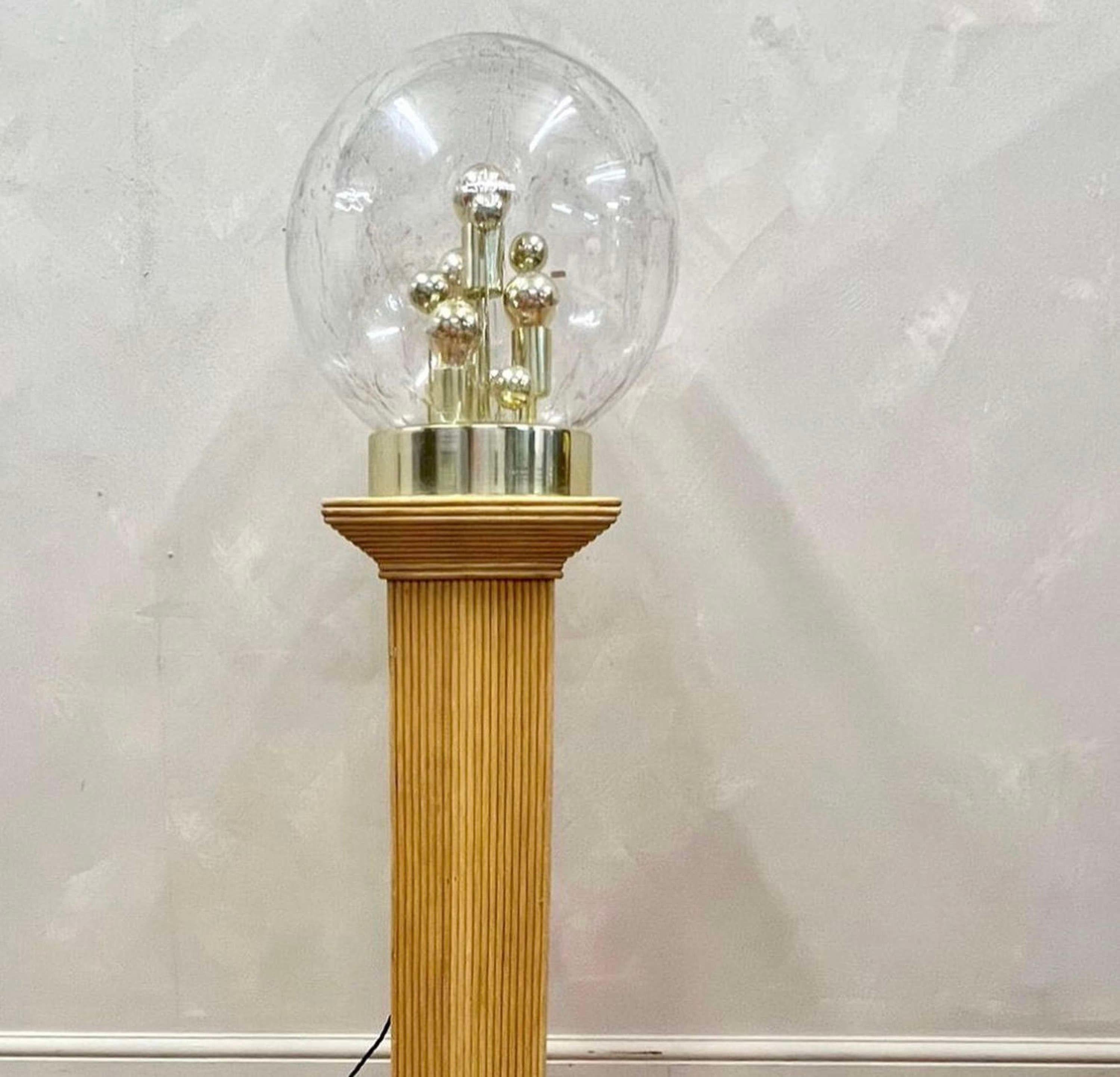 Verre brun Grande lampe globe Doria en vente