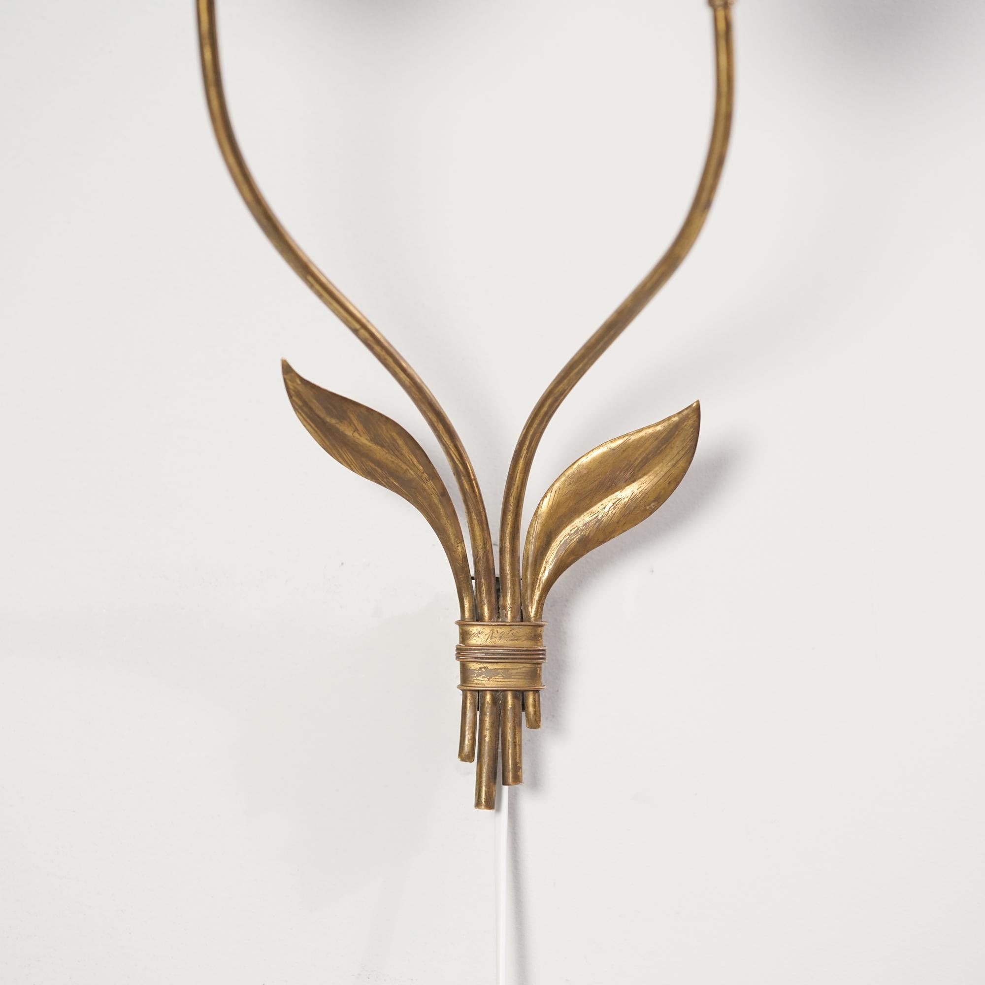 Finnish Large Double Armed Wall Light In The Style Of Paavo Tynell, 1940s For Sale