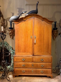 Large Double-bodied Dresser In Light Oak Regional Work Louis XV Style, 19th