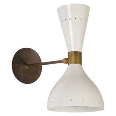 Large Double-Cone Italian Sconce in the Style of Stilnovo