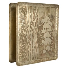Large Double Door Handles with Etched Silver Plated Texture