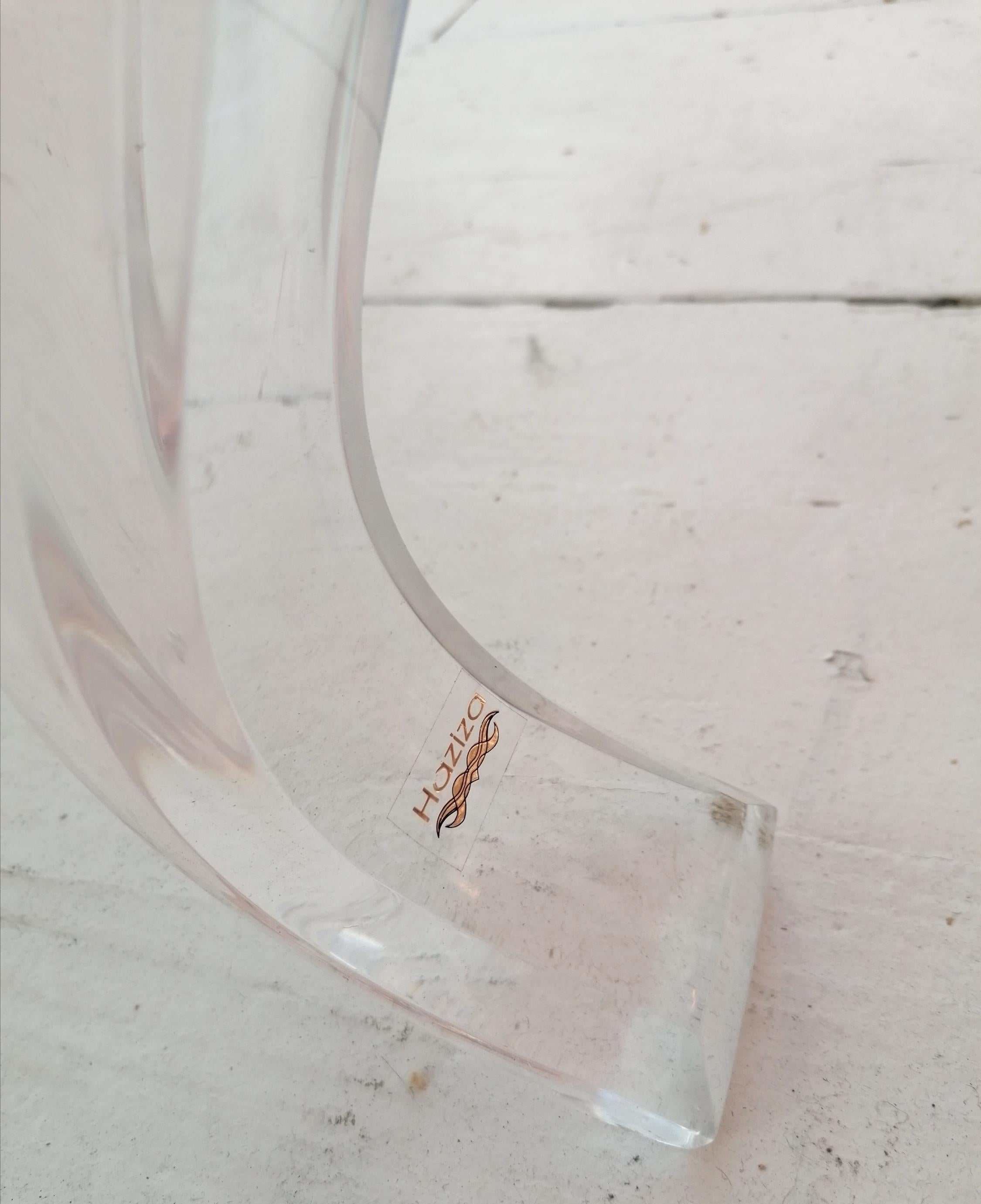 Fin du 20e siècle Grand banc à double extrémité avec pieds courbes en Lucite de Shlomi Haziza, États-Unis, années 1980 en vente