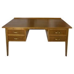 Vintage Large Double Face Desk in Oak, 1950's