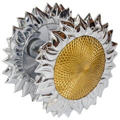 Vintage Large Double-Sided Sunflower Shape Door Handle by Chrystiane Charles