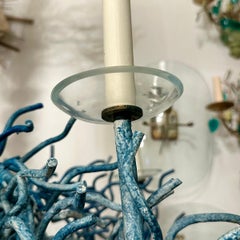 Large Double Tiered Coral Chandelier