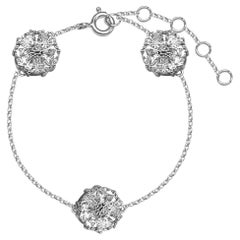 Large Doublesided Blossom Chain Bracelet