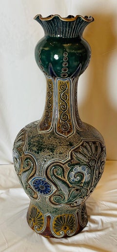 Large Doulton Lambeth 23" Vase by Arthur Barlow