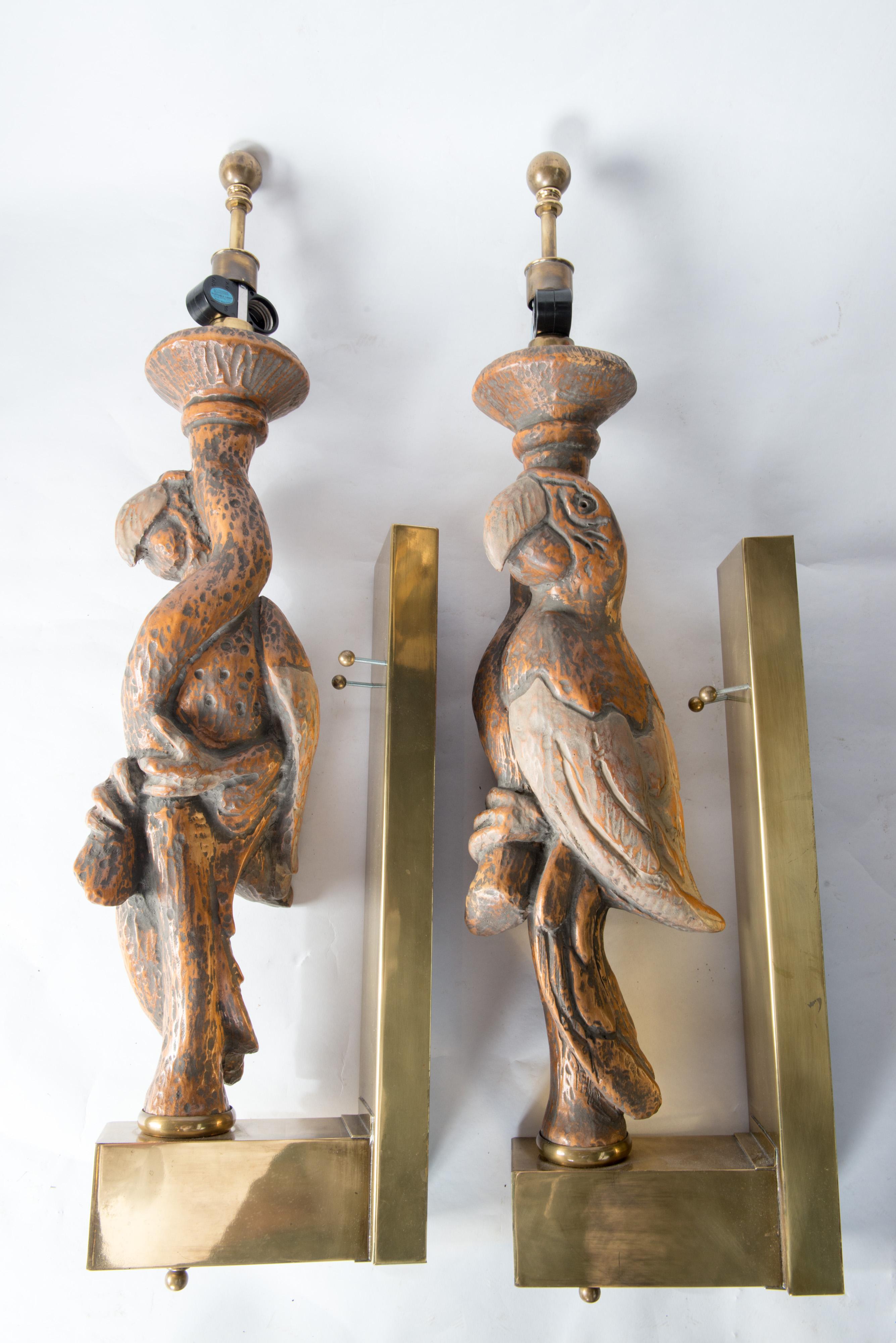 Large Dramatic Parrot Sconces For Sale 4