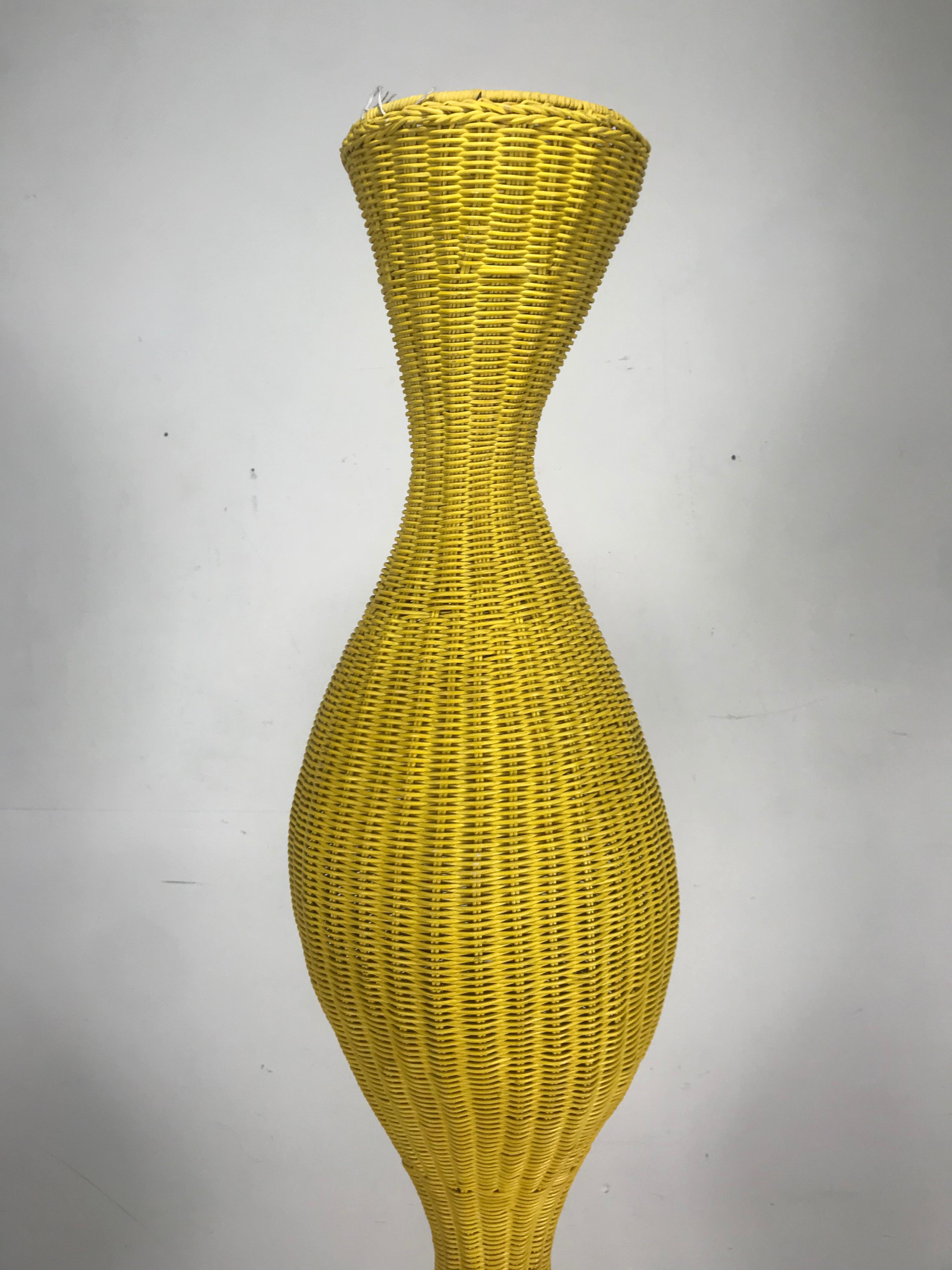 Mid-Century Modern Large, Dramatic Wicker Surrealism Totom Sculpture, Pop Art, Italy