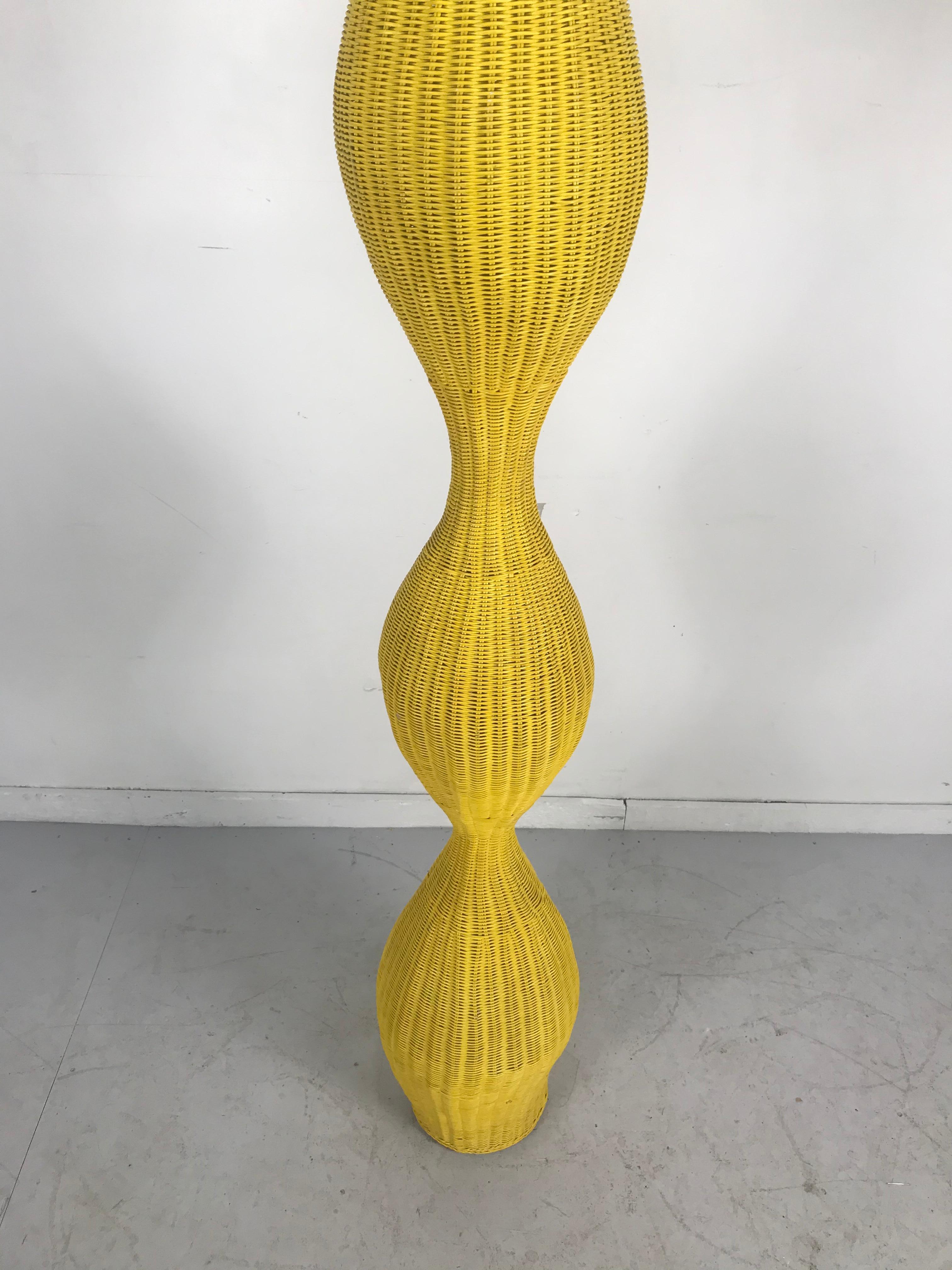 Painted Large, Dramatic Wicker Surrealism Totom Sculpture, Pop Art, Italy