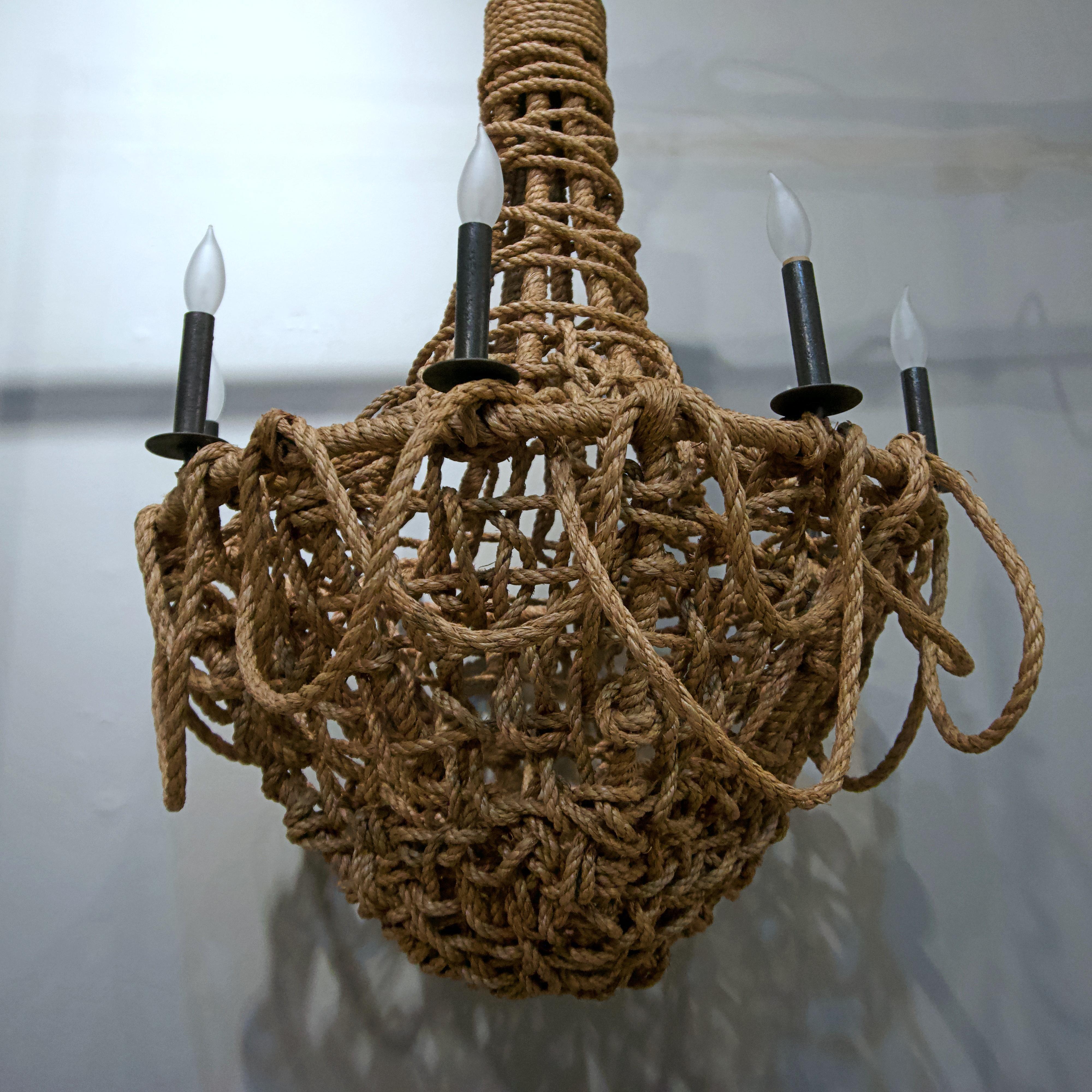 large rope chandelier