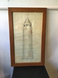 Large Drawing of Water Tower at Fort Ethan Allen